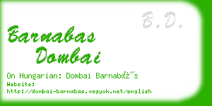 barnabas dombai business card